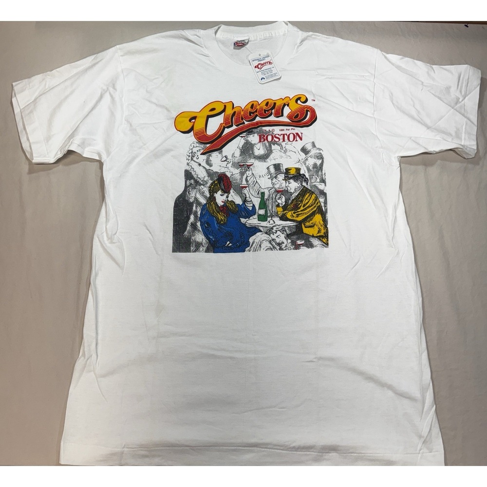 Vintage Cheers T Shirt TV Show Boston 1995 XL Single Stitch NWT Dead Stock